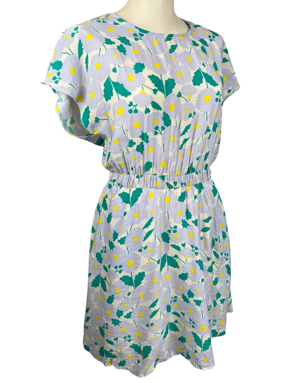 Compañía Fantástica Floral Mini Dress Women M Elastic Waist
